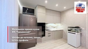 Дизайн маленькой прямой кухни 2024, AGT фасады, под потолок, 2500 мм,  Ж_К _Гурьевский_ Новосибирск