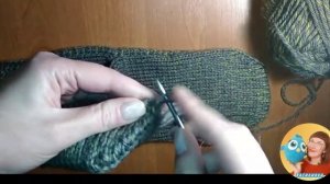 Носки на двух спицах без единого шва, просто и быстро для начинающих