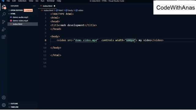 HTML Video & audio Tag : Tutorial for  beginners 2022 | lecture 14