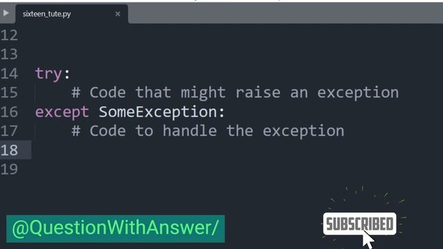 Exception handling Part 2 | Try, Except, Else, Finally in Python | Python tutorial Day #16 #python3