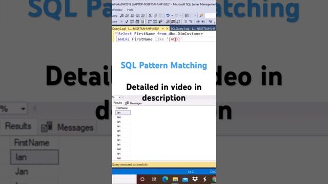 SQL Tricks - Pattern Matching - Like | Wildcards