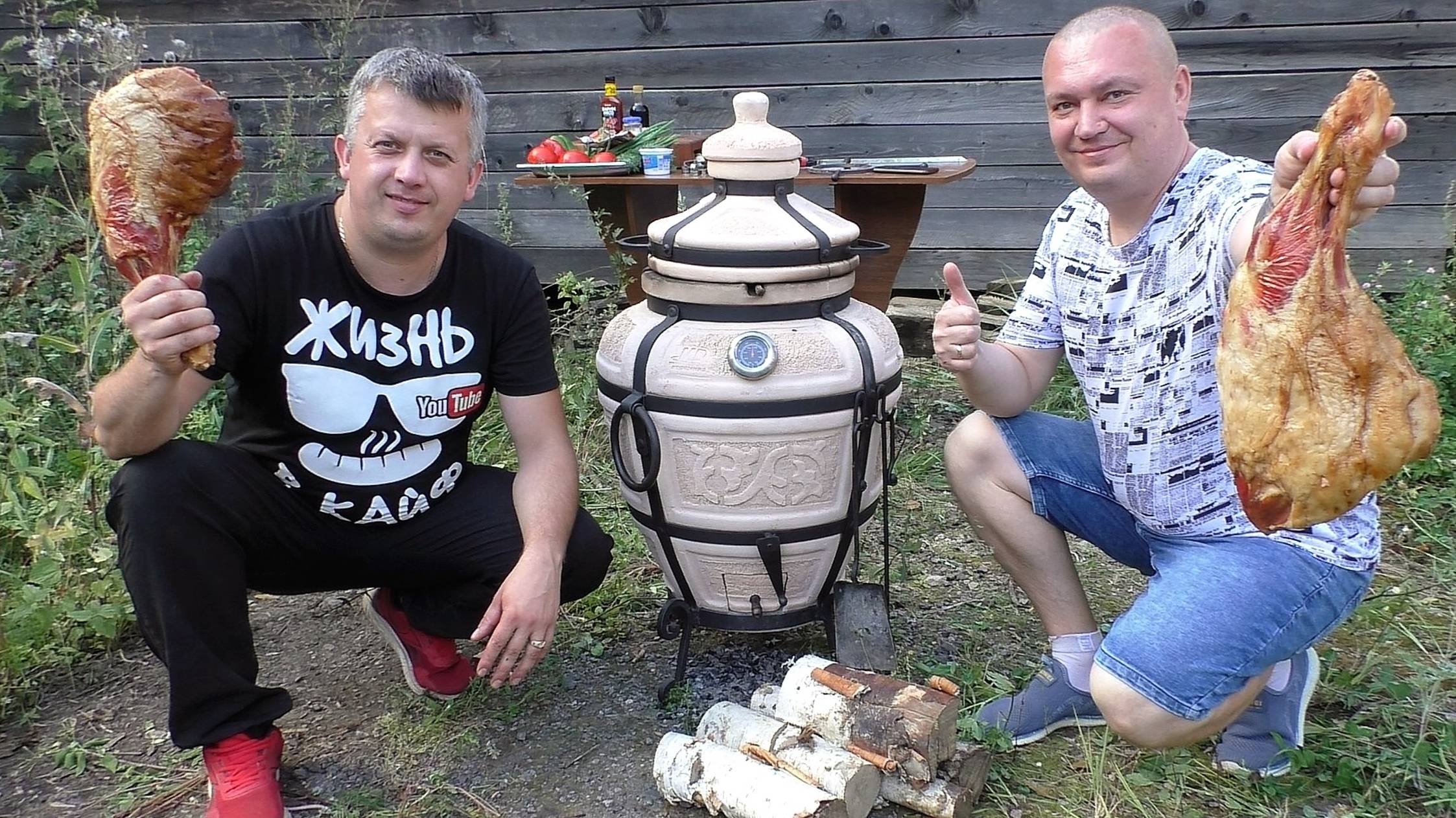 ОТВАЛ БОШКИ! Готовим свиной окорок в тандыре на природе!