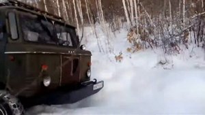 Газ 66 саз.вылезли с помощью самовытаскивателя