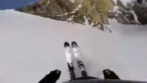 Экстрим на лыжах! Жесть!