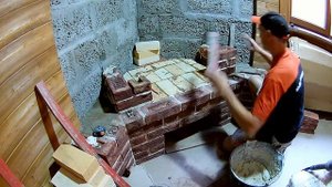 Сделали угловой камин