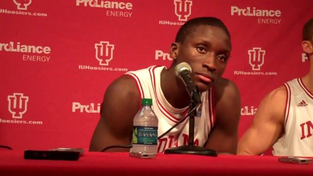 Will Sheehey, Victor Oladipo and Derek Elston after Indiana's 73-49 win over Gardner-Webb смотреть онлайн