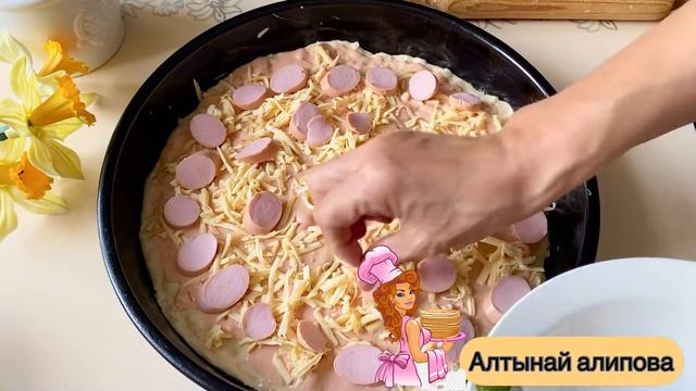 Пицца из дрожжевого теста. Простой,быстрый рецепт пиццы #пиццы#быстрый#