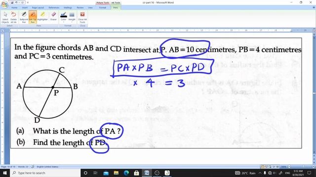 CIRCLES  വതതങങൾ  10TH MATHS CHAPTER 2  SSLC PREVIOUS QUESTIONS 2021