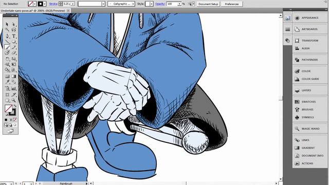 Drawing Sans from Undertale | speedpaint | Speed draw смотреть онлайн