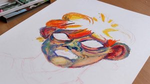САМАЯ ДЕШЕВАЯ МАСЛЯНАЯ ПАСТЕЛЬ / РИСУЮ АВТОПОРТРЕТ ПАСТЕЛЬЮ