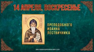Преподобного Иоанна Лествичника. 14 апреля 2024 г. Православный мультимедийный календарь