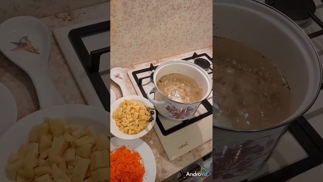 Овощной суп с индейкой(курицей) и вермишелью.Быстро, не надо жарить, можно добавить любые овощи! смотреть онлайн