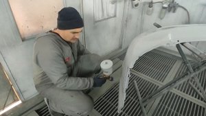 ПОКРАСКА ПРИОРЫ! ЧАСТЬ ПЕРВАЯ!!!Девилбис ТЕ 10,ДЮЗА 1.3. .  нанесение "мокрого " грунта.