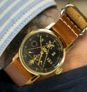 Винтажные часы Победа в масонском стиле Винтажные мужские наручные часы на молнии советской эпохи СС