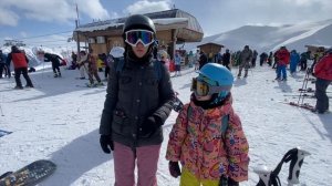 Поездка в Архыз. Горные лыжи, зима 2023 год: 4К