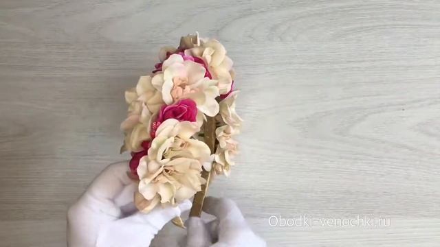 Видео обзор - ободок для волос с цветами "Рассина" смотреть онлайн