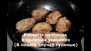 Гусиные котлеты в полевых условиях