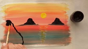 В горах. Рисуем гуашью. Правополушарное/интуитивное рисование.