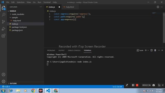 Node js Tutorial : #18 Make HTML Pages in Node js