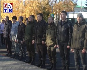 Проводы очередной группы мобилизованных