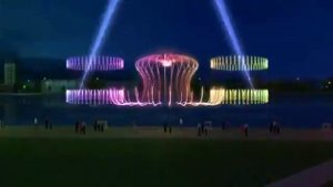 Фонтан в Грозном. Достопримечательность Чеченской республики.
