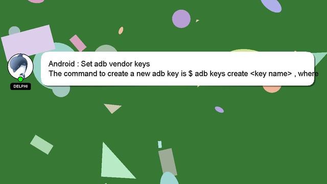Android : Set adb vendor keys смотреть онлайн