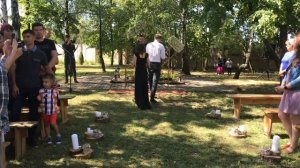 Свадьба Вани и Алинки Гордеевых 22 августа 2020 г.Папа передаёт невесту жениху