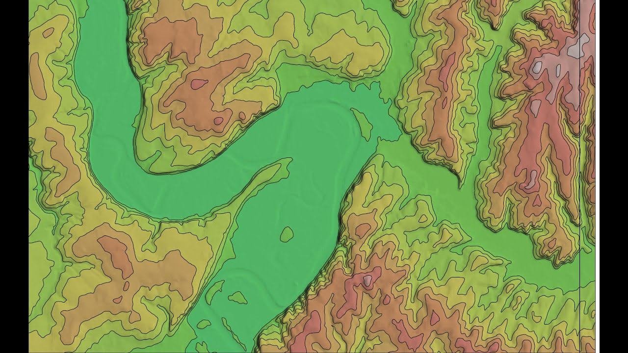 Построение красивых полигональных изолиний по открытым ЦМР