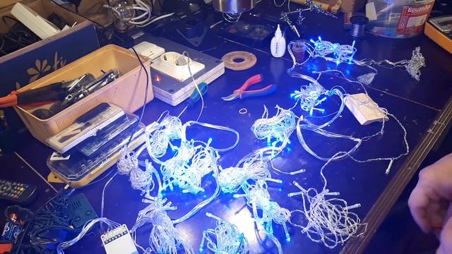 Ремонтируем новогоднюю гирлянду ( дождик ) смотреть онлайн