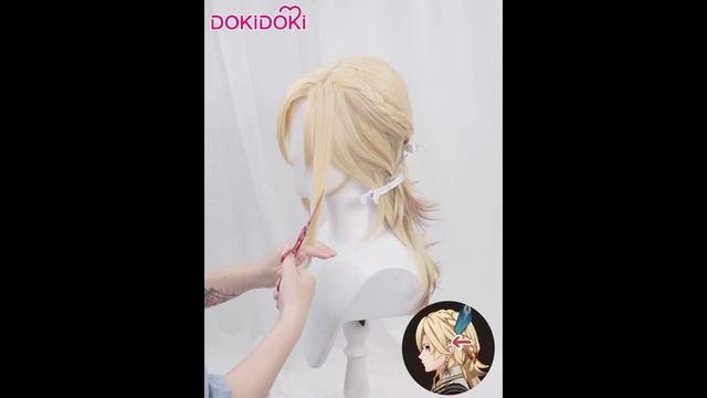 Tutorial DokiDoki Game Genshin Impact Cosplay Kaveh Cosplay Short Blonde Wig  Headgear