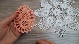 Салфетка. Мотив крючком. Простой и очень красивый узор вязания крючком Урок вязания для начинающих