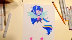 Speed Drawing: Twilight Sparkle Rainbow Rocks  (Твайлайт Спаркл, Радужный рок)