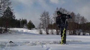 Тест шуруповерта с алиэкспресс BLSG21B (Adeben) на слоеном мокром льду.