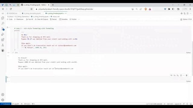 Class09  String Formatting -  F-strings And F-string Assignments And  Unicode Strings