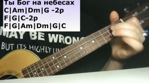Песня Ты Бог на небесах ( с аккордами на укулеле)
