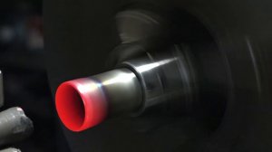 Увеличение трением диаметра нержавеющей трубы. #токарка #токарныеработы