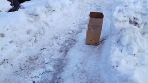 Газогенераторный трактор чистит снег