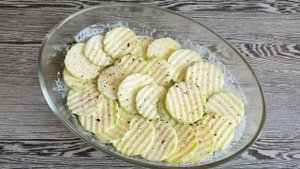 Треска с кабачками в духовке