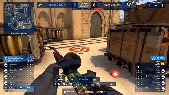 ФИНАЛ. ДВА НЕВЕРОЯТНЫХ ЭЙСА ZywOo. NAVI vs VITALITY. Map-5 MIRAGE. IEM BEIJING-HAIDIAN ONLINE 2020 смотреть онлайн