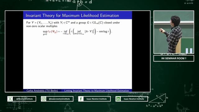 EMGW02 | Prof. Carlos Amendola | Linking Invariant Theory to Maximum Likelihood Estimation смотреть онлайн
