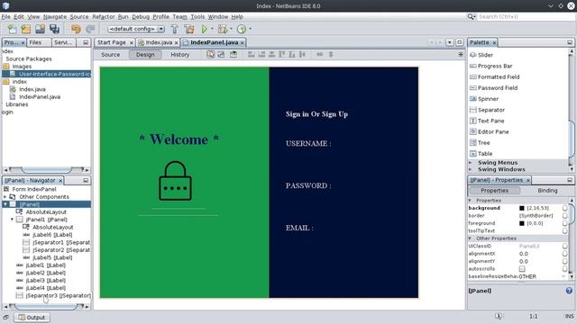 Java swing UI how to design java jframe Design Login In netbeans   UI Java  by java swing
