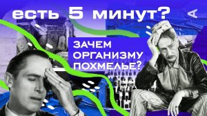 Зачем нашему организму похмелье? | ЕСТЬ 5 МИНУТ?