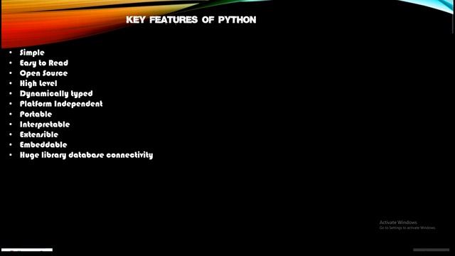 Use and Advantages of python.