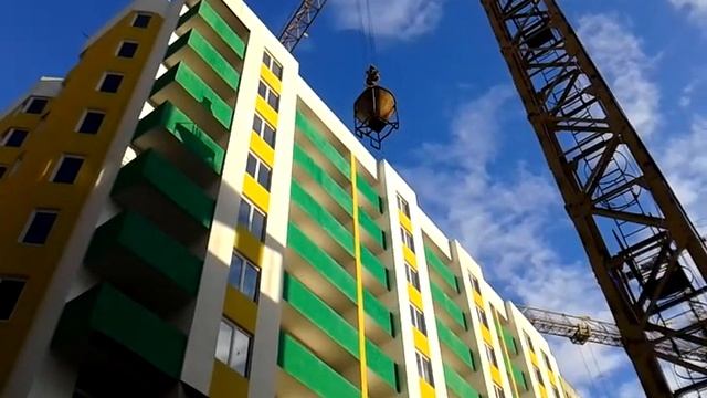 ЖК Флагман. Бетонирование стяжки кровли (секция 4 дома 3) смотреть онлайн