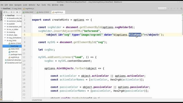 Интерактивные подсказки HTML+JavaScript. Меняем цвет SVG при наведении