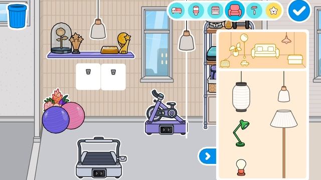 Дизайн спорт комнаты - Toca life world.