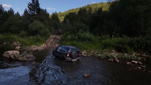 Дорога на АЙГИР-Зубы щуряле " УАЗ ПАТРИОТ 2021" (брод через р.Реветь)