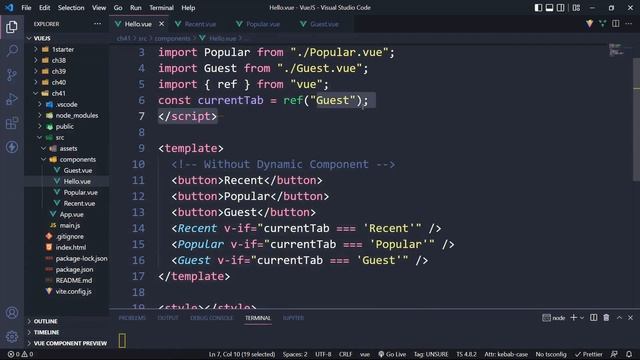 Dynamic Component in Vue Js (Hindi)