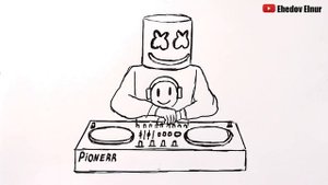 Как нарисовать Маршмеллоу | Marshmello drawing Easy