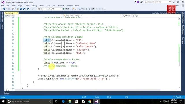 How to Create a Excel Table using EPPlus .Net (C#) [English] - PART-14(A) смотреть онлайн